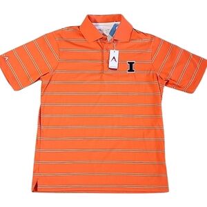 ANTIGUA MENS ORANGE SHORT SLEEVE GOLF POLO LIGHTWEIGHT SIZE M ILLINOIS